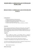 BIOS 255 Week 3 Cardiovascular System & Blood Vessels &vert; Anatomy & Physiology Study Guide 2026&sol;2027