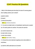 CCHT Practice Test &vert; Certified Clinical Hemodialysis Technician Questions & Answers 2026&sol;2027