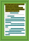 FMF CORE AND LCE EXAM STUDY GUIDE WITH VERIFIED QUESTIONS & ANSWERS FOR MARINE CORPS ADVANCEMENT 100&percnt; &lbrack;MOST RECENT&excl;&excl;&rsqb;