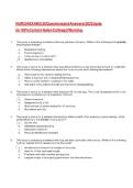 NUR 254 EXAM 2 &vert; 50 Questions and Answers &vert; 2025 Update &vert; 100&percnt; Correct-Galen College of Nursing