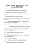 Texas Property And Casualty Exam&NewLine;Review 2026&sol;2027