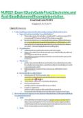 NUR 521&colon; Exam 1 Study Guide Fluid&comma; Electrolyte&comma; and Acid-Base Balance with complete solution&period;&NewLine;