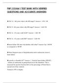 FNP 2 EXAM 1 TEST BANK WITH VERIFIED&NewLine;QUESTIONS AND ACCURATE ANSWERS