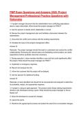 PMP Exam Questions and Answers 2026&colon; Project Management Professional Practice Questions with Rationales
