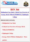 Multipatient Case Study&colon; Critical Care Overview of George&comma; Mel & Wilfred &lbrack;SWB003US&rsqb; &vert; Nightingale College