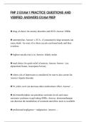 FNP 2 EXAM 1 PRACTICE QUESTIONS AND&NewLine;VERIFIED ANSWERS EXAM PREP&NewLine;