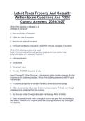 Texas Property and Casualty &ndash; Written Exam Questions and Correct Answers &ndash; 2026&sol;2027 Comprehensive Study Guide