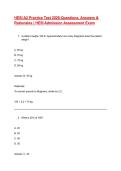 HESI A2 Practice Test 2026&colon;Questions&comma; Answers & Rationales &vert; HESI Admission Assessment Exam