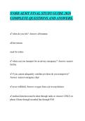 SNHD AEMT FINAL STUDY GUIDE 2026&NewLine;COMPLETE QUESTIONS AND ANSWERS&period;