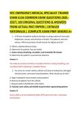NYC EMERGENCY MEDICAL SPECIALIST TRAINEE &NewLine;EXAM 6126 COMMON EXAM QUESTIONS 2026 &NewLine;2027&vert; 100 ORIGINAL QUESTIONS & ANSWERS &NewLine;FROM ACTUAL PAST PAPERS &vert; DETAILED &NewLine;RATIONALES &vert; COMPLETE EXAM PREP GRADED A&plus; 