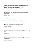 SNHD EMT EMS PROTOCOLS MOCK TEST&NewLine;WITH ANSWER RATIONALES 2026&NewLine;