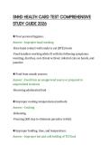 SNHD HEALTH CARD TEST COMPREHENSIVE&NewLine;STUDY GUIDE 2026&NewLine;