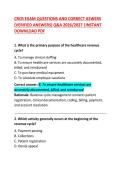 CRCR Exam Questions and Correct Answers