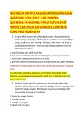 NYC POLICE OFFICER EXAM 6322 COMMON EXAM &NewLine;QUESTIONS 2026 -2027&vert; 100 ORIGINAL &NewLine;QUESTIONS & ANSWERS FROM ACTUAL PAST &NewLine;PAPERS &vert; DETAILED RATIONALES &vert; COMPLETE &NewLine;EXAM PREP GRADED A&plus; 