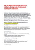NR 547 MIDTERM EXAM 2026-2027 ACTUAL EXAM QUESTIONS AND CORRECT ANSWERS
