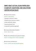 SNHD AEMT ACTUAL EXAM PAPER 2026&NewLine;COMPLETE QUESTIONS AND SOLUTIONS&NewLine;CERTIFICATION READY