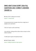 SNHD AEMT EXAM SCRIPT 2026 FULL&NewLine;QUESTIONS AND CORRECT ANSWERS&NewLine;GRADED A&plus;&NewLine;