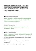 SNHD AEMT EXAMINATION TEST 2026&NewLine;VERIFIED QUESTIONS AND ANSWERS&NewLine;PROFESSIONAL REVIEW&NewLine;