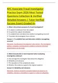 NYC Associate Fraud Investigator &NewLine;Practice Exam 2026 Most Tested &NewLine;Questions Collection & Verified &NewLine;Detailed Answers &vert; Tutor Verified &NewLine;Success Exam&rpar; Graded A&plus; 