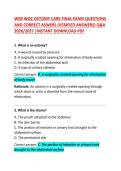 WEB WOC Ostomy Care Final Exam Questions and Correct Answers