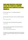 SNHD AEMT PROTOCOLS QUIZ EXAM&NewLine;ACTUAL TEST PAPER 2026 VERIFIED&NewLine;QUESTIONS WITH COMPLETE SOLUTIONS&NewLine;GRADED A&plus;