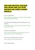 SNHD AEMT PROTOCOLS QUIZ EXAM&NewLine;FINAL REVIEW SHEET 2026 TESTED&NewLine;QUESTIONS AND CORRECT ANSWERS&NewLine;GRADED A&plus;&NewLine;