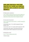 SNHD AEMT PROTOCOLS QUIZ EXAM&NewLine;PRACTICE TEST PAPER 2026 COMPLETE&NewLine;QUESTIONS AND ACCURATE SOLUTIONS&NewLine;GRADED A&plus;