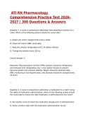 ATI RN Pharmacology Comprehensive Practice Test 2026&ndash;2027 &vert; 300 Questions & Answers