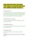 SNHD AEMT PROTOCOLS QUIZ EXAM&NewLine;STUDY GUIDE 2026 UPDATED QUESTIONS&NewLine;WITH VERIFIED ANSWERS GRADED A&plus;