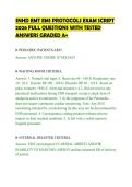 SNHD EMT EMS PROTOCOLS EXAM SCRIPT&NewLine;2026 FULL QUESTIONS WITH TESTED&NewLine;ANSWERS GRADED A&plus;&NewLine;