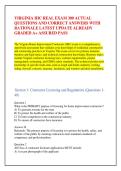 VIRGINIA HIC REAL EXAM 300 ACTUAL &NewLine;QUESTIONS AND CORRECT ANSWERS WITH &NewLine;RATIONALE LATEST UPDATE ALREADY &NewLine;GRADED A&plus; ASSURED PASS