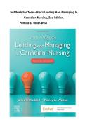 Test Bank of Yoder-Wise's Leading & Managing in Canadian Nursing&comma; 2nd Edition&period; 2026&sol;2027