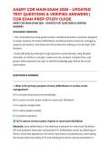 AAERT CDR MAIN EXAM 2026 &ndash; UPDATED TEST QUESTIONS & VERIFIED ANSWERS &vert; CDR EXAM PREP STUDY GUIDE
