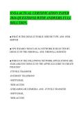 SNSA ACTUAL CERTIFICATION PAPER&NewLine;2026 QUESTIONS WITH ANSWERS FULL&NewLine;SOLUTION&period;&NewLine;