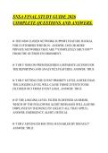 SNSA FINAL STUDY GUIDE 2026&NewLine;COMPLETE QUESTIONS AND ANSWERS&period;&NewLine;