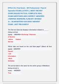 IPPS-A DL Final Exam - HR Professional &sol; Payroll &NewLine;Specialist EXAM &lpar;LATEST&rpar; &vert;&vert; MOST RECENT                   &NewLine;EXAM 2026&vert;2027ACTUAL COMPLETE REAL                    &NewLine;EXAM QUESTIONS AND CORRECT ANSWERS &NewLine;&lpar;VERIFIED ANSWERS&rpar; ALREADY GRADED                  