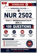 NUR 2502 Exam 3 &ndash; Multidimensional Care III &lpar;MDC 3&rpar; &lpar;PDF&rpar; &vert; 2026 &vert; MDC 3 Questions &vert; Nursing Exam