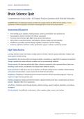 WGU PACA 101 Objective Assessment 1&colon; Brain Science Quiz Study Guide &vert; 60 Questions&comma; Answers & Detailed Rationales &vert; 2026 Update &vert; 100&percnt; Correct&period;