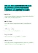 SOC 200 NOVA COMPREHENSIVE EXAM&NewLine;STUDY GUIDE UPDATED COMPLETE&NewLine;QUESTIONS AND CORRECT ANSWERS