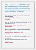 LPM &lpar;Lean Portfolio Management&rpar;TEST EXAM &lpar;LATEST&rpar; &vert;&vert; &NewLine;MOST RECENT EXAM 2026&vert;2027 ACTUAL COMPLETE REAL &NewLine;EXAM QUESTIONS AND CORRECTLY WELL DEFINED ANSWERS  &NewLine;&lpar;VERIFIED ANSWERS&rpar; ALREADY GRADED A&plus; &vert; GUARANTEED &NewLine;SUCCESS&excl;&excl; NEWEST EXAM &vert; JUST RELEASED&excl;&excl; 