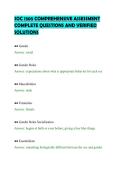SOC 1305 COMPREHENSIVE ASSESSMENT&NewLine;COMPLETE QUESTIONS AND VERIFIED&NewLine;SOLUTIONS