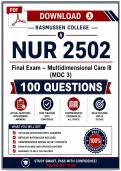 NUR 2502 MDC 3 Complete Exam Package &vert; Exam 1&comma; 2&comma; 3 & Final Questions & Answers &vert; 2026
