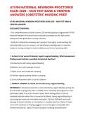 ATI RN MATERNAL NEWBORN PROCTORED EXAM 2026 &ndash; NGN TEST BANK & VERIFIED ANSWERS &vert; OBSTETRIC NURSING PREP