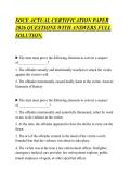 SOCE ACTUAL CERTIFICATION PAPER&NewLine;2026 QUESTIONS WITH ANSWERS FULL&NewLine;SOLUTION&period;&NewLine;