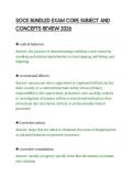 SOCE BUNDLED EXAM CORE SUBJECT AND&NewLine;CONCEPTS REVIEW 2026&NewLine;