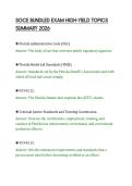 SOCE BUNDLED EXAM HIGH-YIELD TOPICS&NewLine;SUMMARY 2026&NewLine;