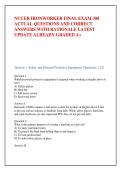 NCCER IRONWORKER FINAL EXAM 300 ACTUAL QUESTIONS AND CORRECT ANSWERS WITH RATIONALE LATEST UPDATE ALREADY GRADED A&plus;
