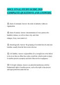 SOCE FINAL STUDY GUIDE 2026&NewLine;COMPLETE QUESTIONS AND ANSWERS&period;
