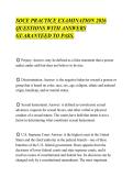 SOCE PRACTICE EXAMINATION 2026&NewLine;QUESTIONS WITH ANSWERS&NewLine;GUARANTEED TO PASS&period;&NewLine;