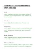SOCE PRACTICE TEST 2 COMPREHENSIVE&NewLine;STUDY GUIDE 2026&NewLine;